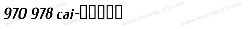 970 978 cai字体转换